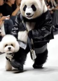 Panda fashion show